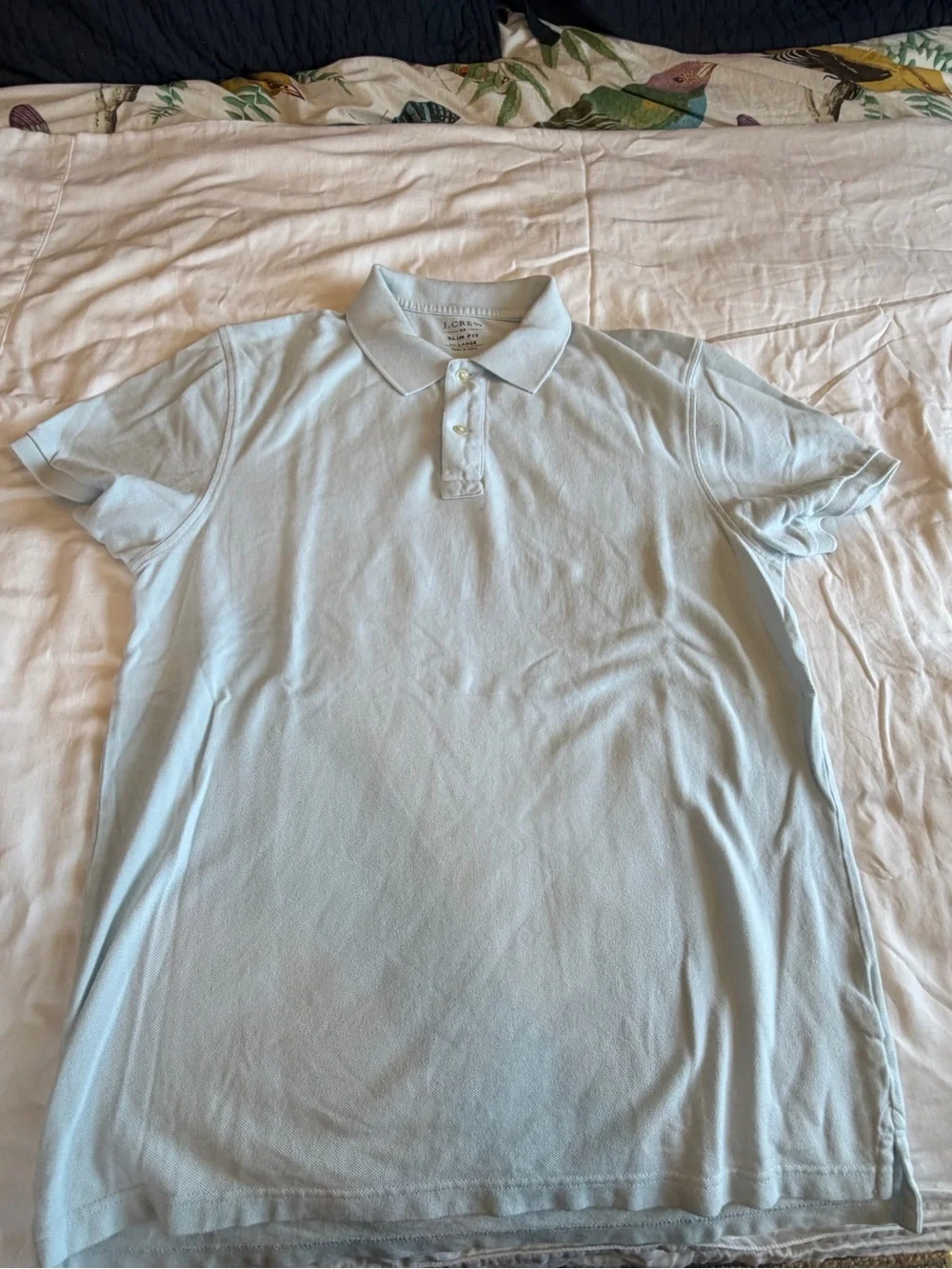J. Crew Light Blue Slim Fit Polo Shirt